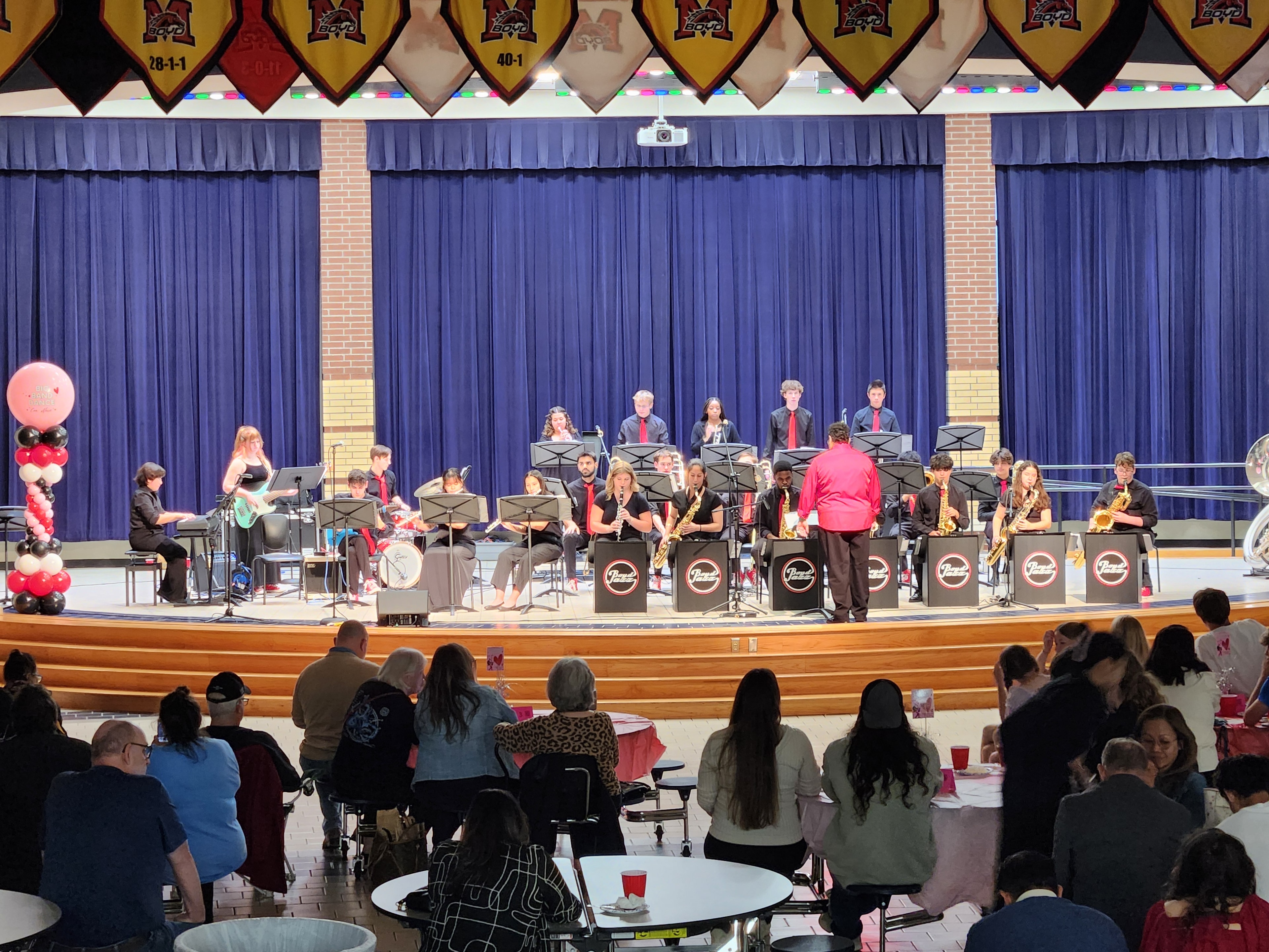 School jazz band performance